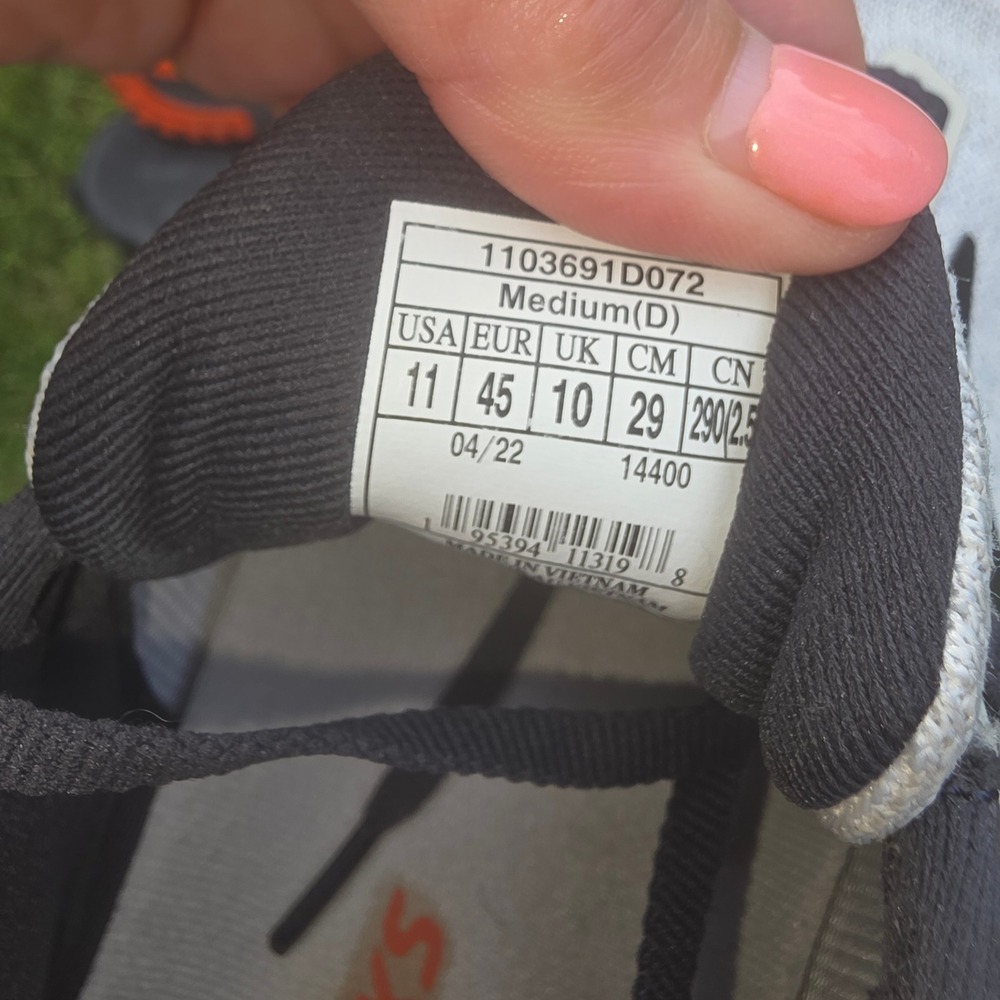 Brooks Ghost 14 Mens Running Shoes Grey Black Orange 1103691D072 Size 11 - Picture 8 of 10
